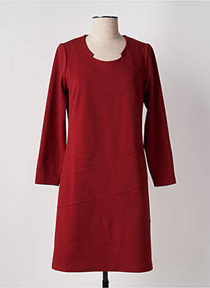 Rochie scurtă mâneci 3/4 mâneci 3/4 maro GUY DUBOUIS femeie