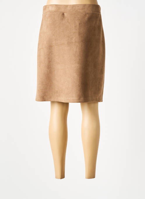 Fustă midi maro UN TEMPS POUR ELLE femeie