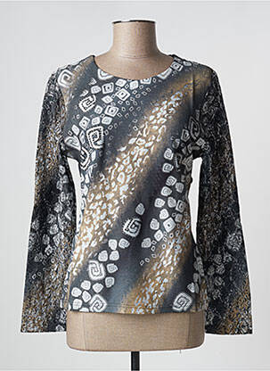 Tricou mâneci lungi mâneci lungi gri FINETTE femeie