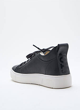 Adidași material neted toc plat până la 3 cm negru BLACKSTONE femeie