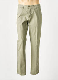 Pantalon drept închidere cu fermoar sub clapetă cu nasturi verde LCDN femme