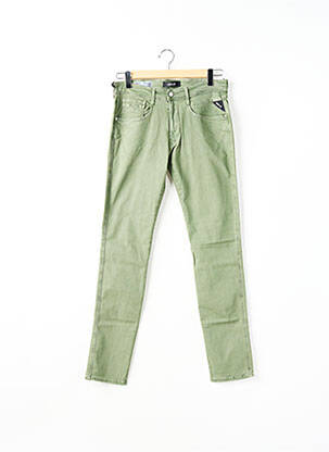 Blugi cu croială slim verde REPLAY femeie