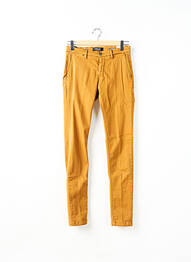 Pantalon chino închidere cu fermoar sub clapetă cu nasturi bej închis REPLAY femme