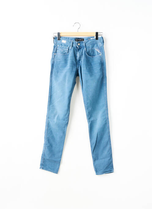 Blugi cu croială slim albastru REPLAY femeie