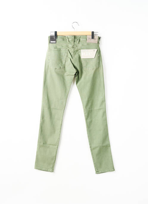 Blugi cu croială slim verde REPLAY femeie