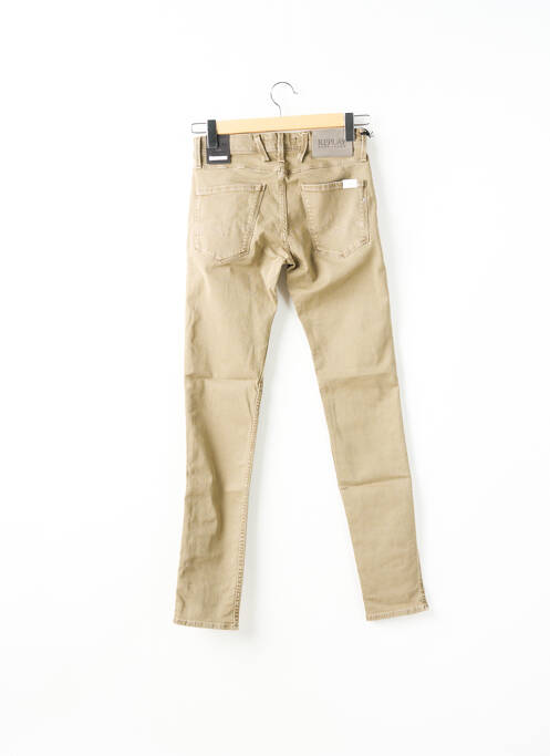 Blugi cu croială slim maro REPLAY femeie