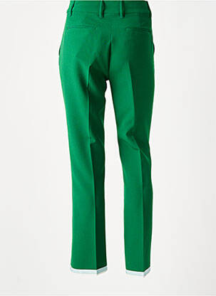 Pantalon drept țesătură crep talie înaltă verde ESSENTIEL ANTWERP femeie