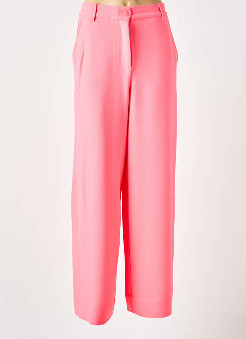 Pantalon larg roz ESSENTIEL ANTWERP femeie