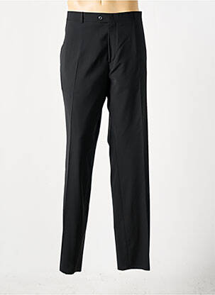 Pantalon drept talie cu cleme mărime normală negru LUCAS DELLI bărbat