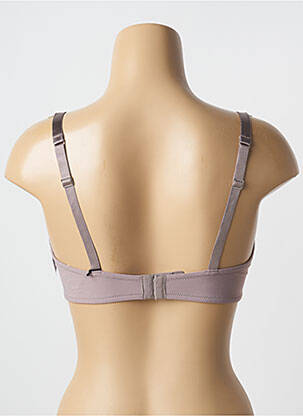Sutien efect material satinat top sutien push-up gri AUBADE femeie