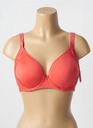 Sutien efect material satinat top sutien modelat portocaliu AUBADE femeie