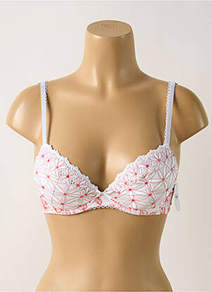 Sutien efect material satinat top sutien modelat alb AUBADE femeie