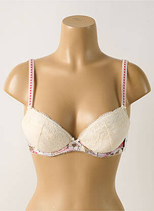 Sutien efect material satinat top sutien modelat alb AUBADE femeie