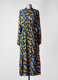 Rochie lungă mâneci lungi mâneci lungi albastru COMPAÑIA FANTASTICA femeie