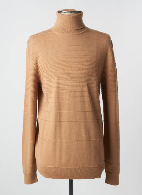 Pulover cu guler înalt maro HUGO BOSS bărbat