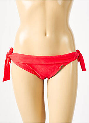 Chiloți de baie efect material satinat bikini roșu BANANA MOON femeie