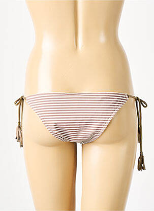 Chiloți de baie efect material satinat bikini maro BANANA MOON femeie