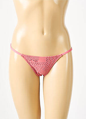 Chiloți de baie efect material satinat bikini roz SEAFOLLY femeie