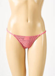 Chiloți de baie efect material satinat bikini roz SEAFOLLY femme