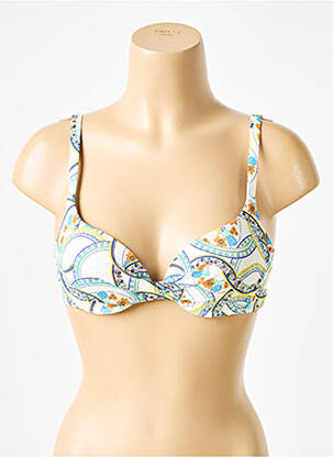 Sutien de costum de baie elasticitate top sutien modelat alb GRAIN DE SABLE femeie