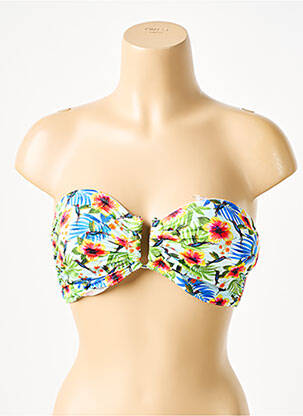 Sutien de costum de baie elasticitate top bentiță albastru GRAIN DE SABLE femeie