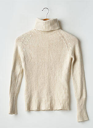 Pulover cu guler înalt bej HUGO BOSS femeie