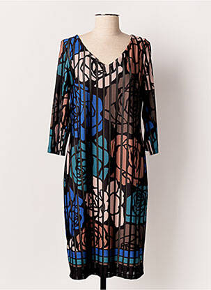 Rochie midi imprimeu floral mâneci lungi negru JOSEPH RIBKOFF femeie