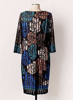 Rochie midi imprimeu floral mâneci lungi negru JOSEPH RIBKOFF femeie