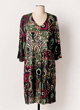 Rochie midi croială fluidă mâneci lungi verde GRIFFON femeie