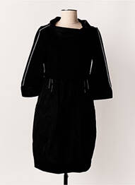 Rochie midi mâneci lungi mâneci lungi negru DOLCEZZA femeie