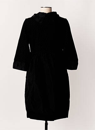 Rochie midi mâneci lungi mâneci lungi negru DOLCEZZA femeie
