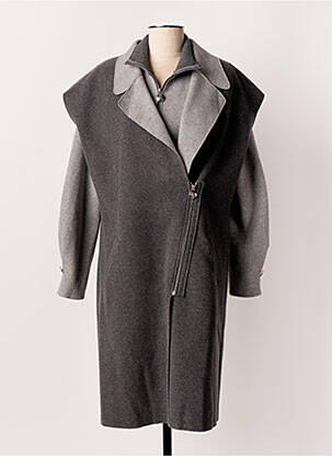 Palton lung gri CAROLINE BISS femeie