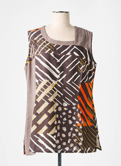 Tunică fără mâneci maro GUY DUBOUIS femeie