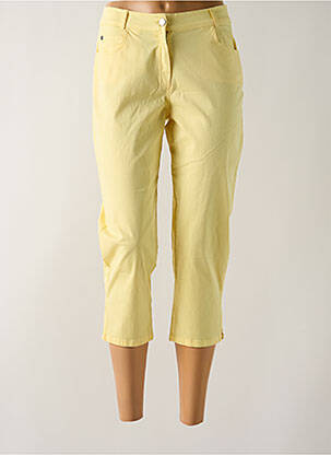 Pantalon trei sferturi buzunare galben GUY DUBOUIS femeie