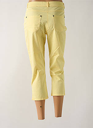 Pantalon trei sferturi buzunare galben GUY DUBOUIS femeie