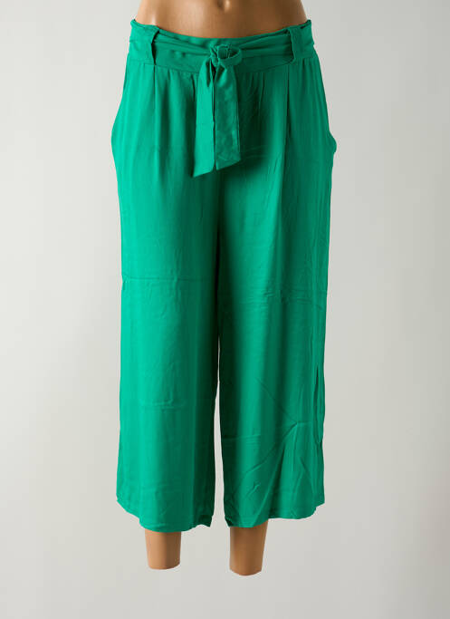 Pantalon trei sferturi verde COULEURS DU TEMPS femeie