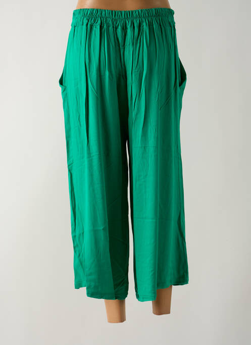 Pantalon trei sferturi verde COULEURS DU TEMPS femeie