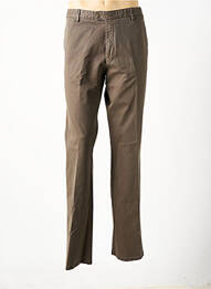 Pantalon slim închidere cu fermoar sub clapetă cu nasturi maro MEYER homme