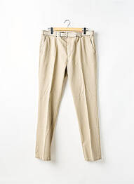 Pantalon chino țesătură poplin mărime normală bej MEYER homme