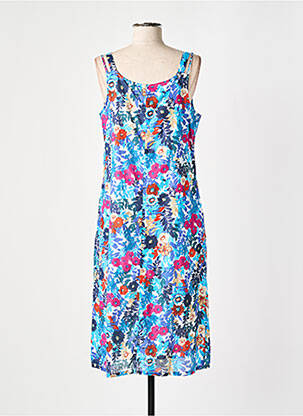 Rochie midi imprimeu floral bretele subțiri albastru AGATHE & LOUISE femme