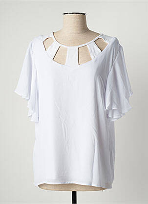 Top alb FELINO femeie