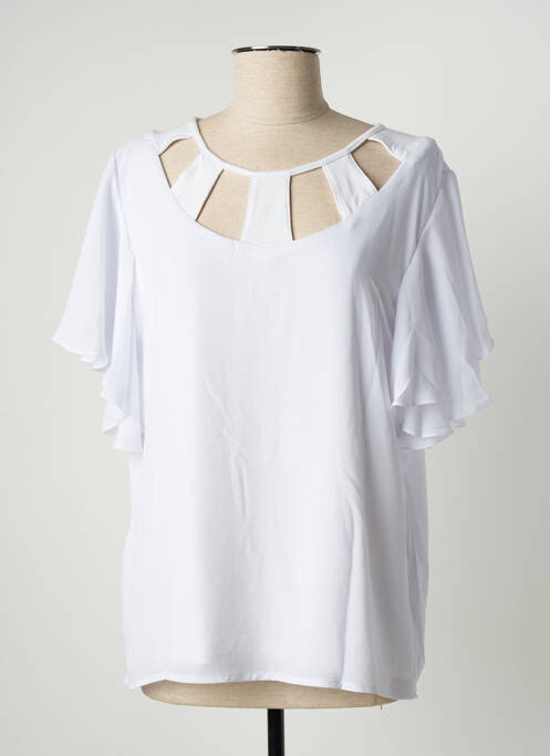 Top alb FELINO femeie