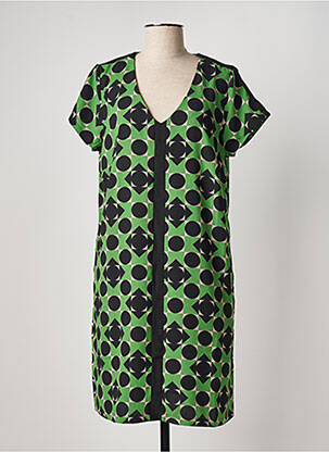 Rochie scurtă mâneci scurte mâneci scurte verde FELINO femeie