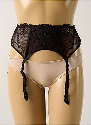 Corset/jartieră țesătură dantelă maro LOUISA BRACQ femeie