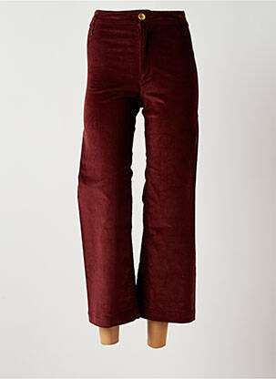Pantalon 7/8 talie înaltă talie înaltă roșu SKFK femeie