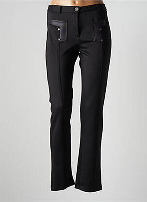 Pantalon slim țesătură poplin mărime normală negru HALOGENE femeie