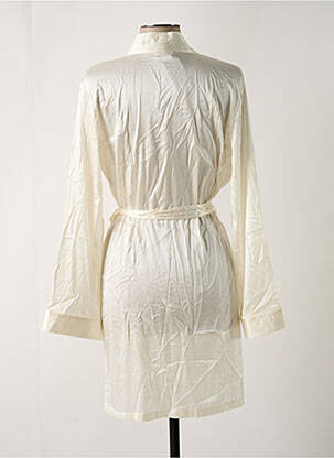 Halat de casă mâneci lungi alb MARJOLAINE femeie