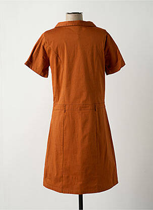 Rochie midi mâneci scurte mâneci scurte portocalie AGATHE & LOUISE femeie