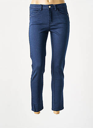 Pantalon slim buzunare albastru C'EST BEAU LA VIE femeie