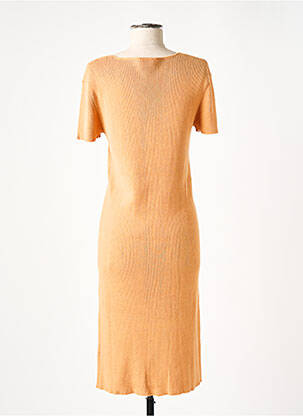 Rochie midi mâneci scurte mâneci scurte portocalie RODIER femeie